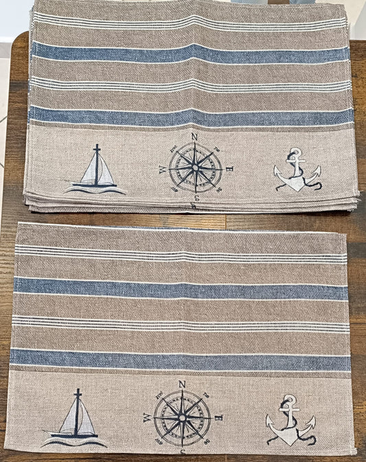 Set 4 Tovagliette da tavola con ricamo